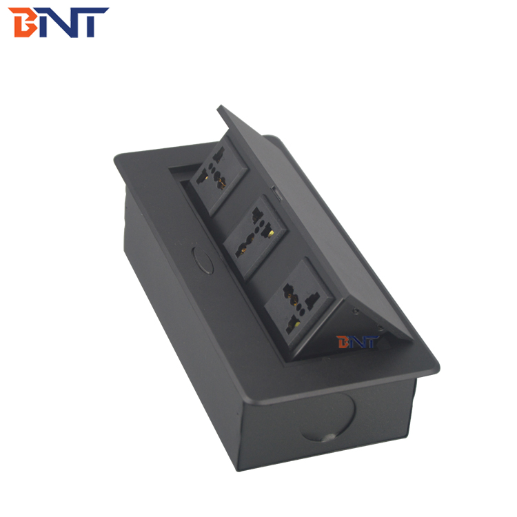 Office multimedia built in desk power data table socket box