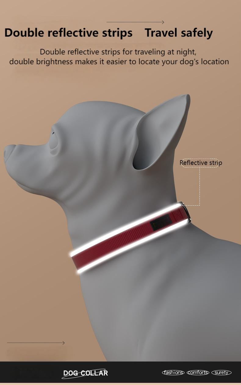 Anti-breakaway dog ​​collar Reflective anti-lost dog collar Adjustable medium and large dog pet collar