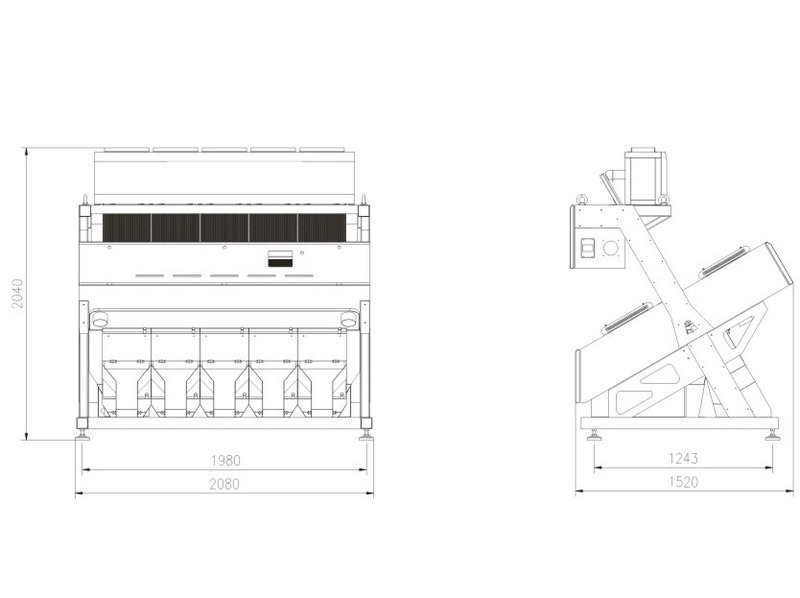 CCD320 Rice Color Sorter , Color Sorting Machine , Color Selector for Grains