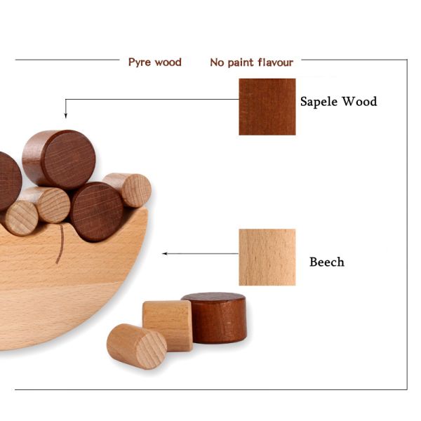 Montessori Moon Small Wooden Building Blocks Target Beech Balance