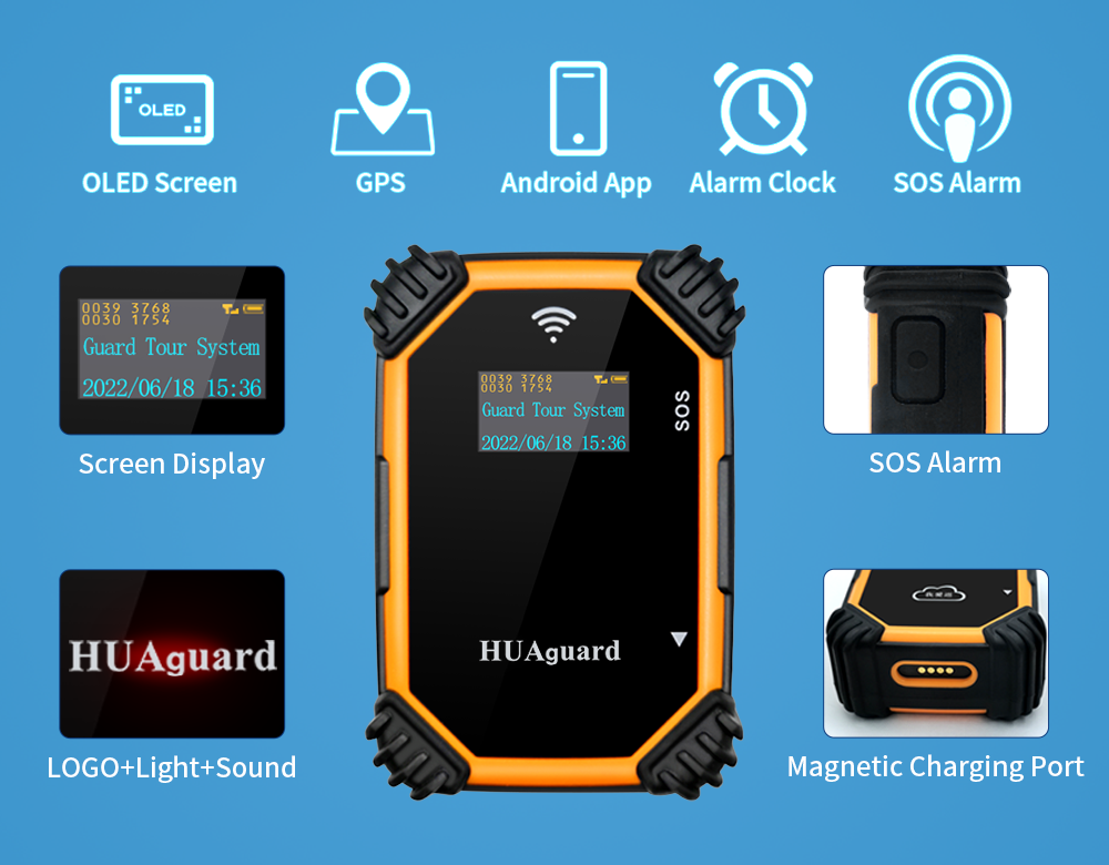 RFID Patrol Checkpoint security Guard Tour System GPS Function