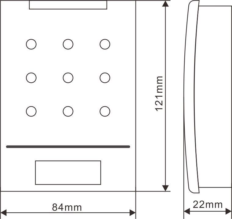 Door Access Control RFID 13.56MHz Reader for Parking Management