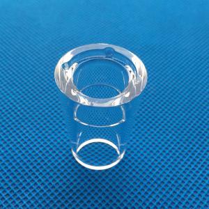 Polished High Temperature Quartz Tube CNC Machining With Flange