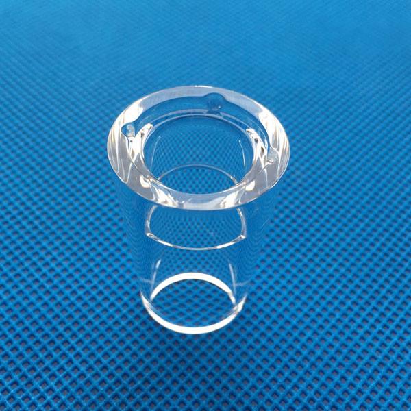Quality Polished High Temperature Quartz Tube CNC Machining With Flange for sale