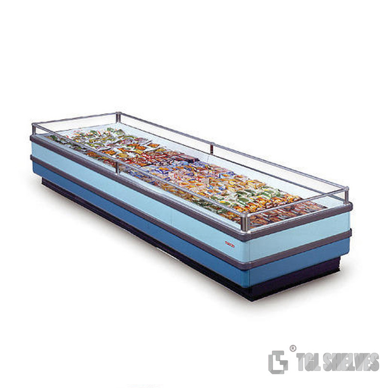 50hz 12v Supermarket Display Refrigerator For Meat Color Coated Board Material
