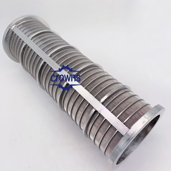 304 316 SS Cylindrical Wedge Wire Screen Filter Water Well Johnson Screen Pipe