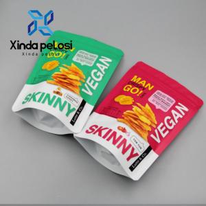 Buy cheap Food  Plastic Zipper Top Stand Up Mylar Bags For Snack Chips Customized Packaging product