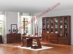 High Quality Solid Wooden Material Bookcase Set in Study Room