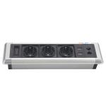 CE certificate intelligent built in desktop usb power socket with Schuko plug