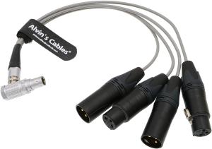 Buy cheap Alvin'S Cables Breakout Audio Input Output Cable For Atomos Shogun Monitor Recorder Right Angle 10 Pin To 4 XLR 3 Pin product