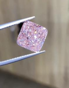 Buy cheap Lab Created Colored Loose Synthetic Diamonds 6CT Pink Cushion Cut Diamond product