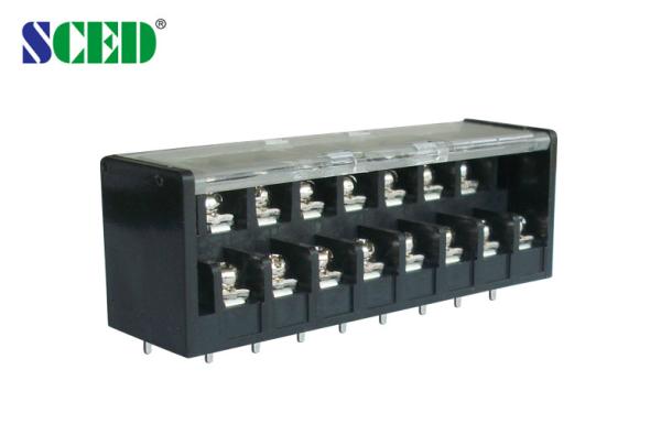 Quality 7.62mm Barrier Terminal Block Double Decks Electric Terminal Blocks 300V 15A for sale