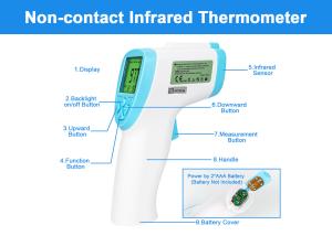 Small Digital Infrared Thermometer , Non Contact Laser LCD Display Digital Thermometer