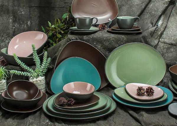 Quality EU Two Tone Color Dinnerware Set 20Pc For Restaurant Banquet for sale