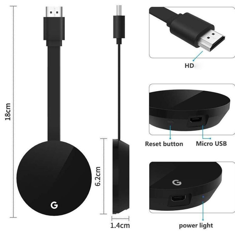 60fps IOS8 WIFI Display Dongle 128M Miracast Anycast Chromecast