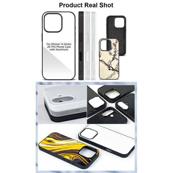 Customized Blank 2D TPU Sublimation Phone Cases Heat Press mobile Covers for 15
