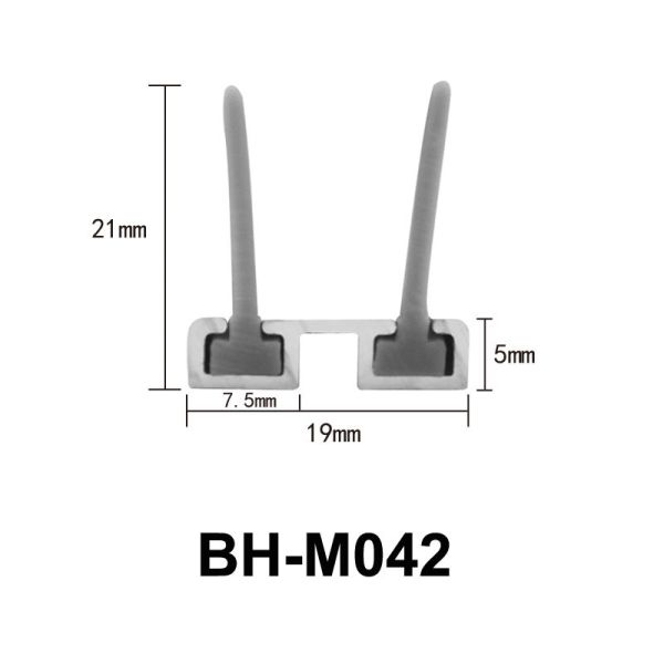 Windproof Door Bottom Seal Strip Aluminium Alloy With TPE Rubber Tape