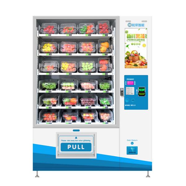 Quality ODM Fresh Fruit Salad Food Vending Machine Kiosk With Lift for sale