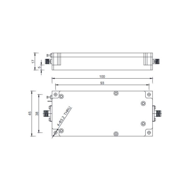 2 - 18 GHz Wideband Power Amplifier Psat 40 dBm EMC Amplifier