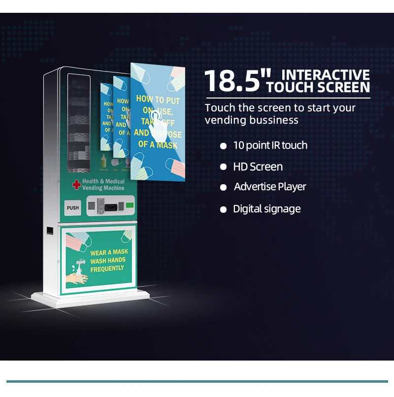 PPE Vending Machine With Temperature Scanner Thermometer For Hospital