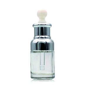 China 35ml Cosmetic Glass Bottle Empty Serum Oil Essence Clear Colorful Dropper Bottle In Stock S020 on sale
