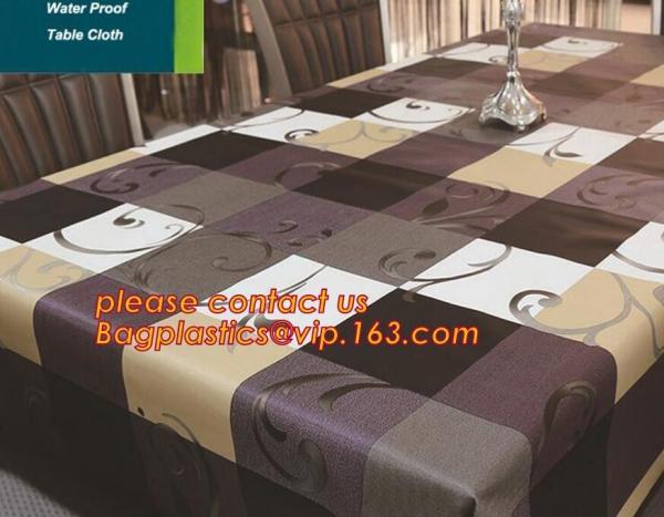 Quality PVC European style square table cloth waterproof Oilproof non wash plastic pad plus velvet anti hot coffee tablecloth for sale