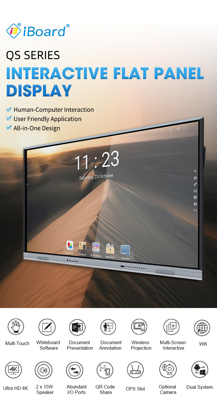 20 points LCD Digital Smart Interactive Board For Conference, Infrared, Size Optional