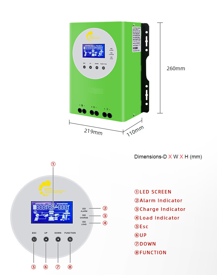 12 Volt 30 Amp MPPT Solar Controller Three Stage Smart Charging