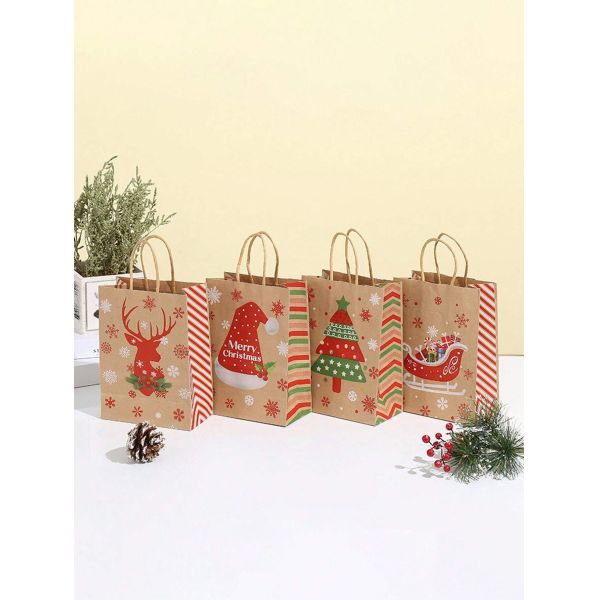 Twisted Handle Gift Paper Bag For All Occasions With Personalized Logo Design