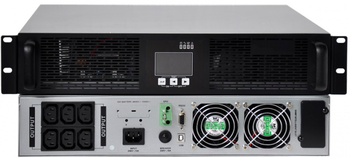 6Kva High Frequency Online UPS 1 Phase Rack Type UPS Pure Sine Wave 0