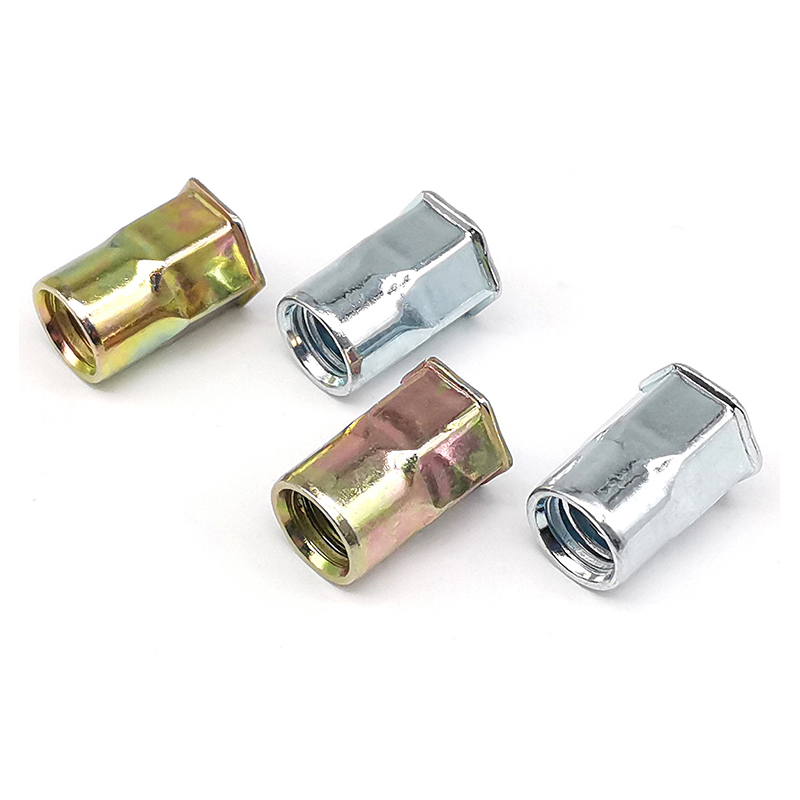 Flat Head Riveted Nuts Flat Round Head Internal And External Half Hex Rivet Nuts Hex Insert Rivet Nut