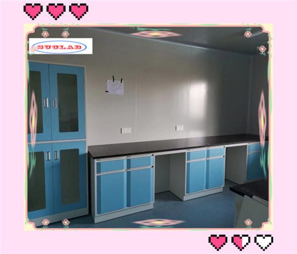 Quality Adjustable Glass Shelf Lab Workbenches With Multi Functional Socket for sale