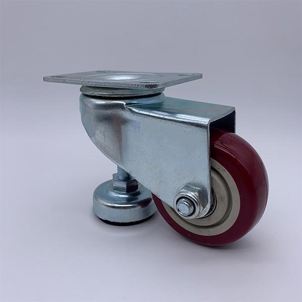 Quality 4 Inch Heavy Duty Polyurethane Caster Wheels with Leg Leveler for sale