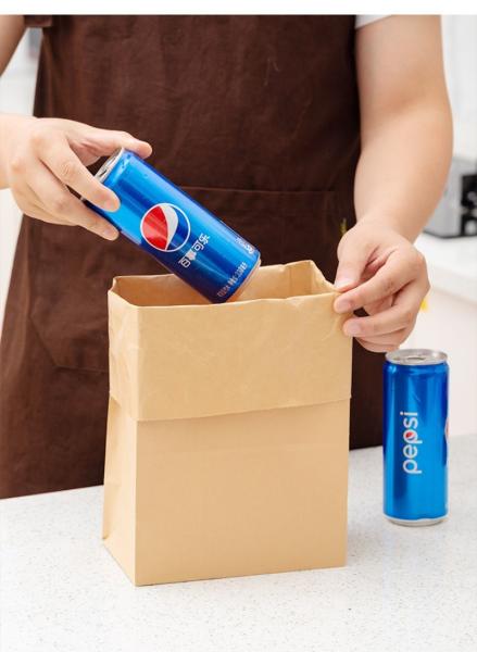 Quality Kraft Biodegradable Disposable Tableware Candy Paper Bag Without Handle BSCI for sale