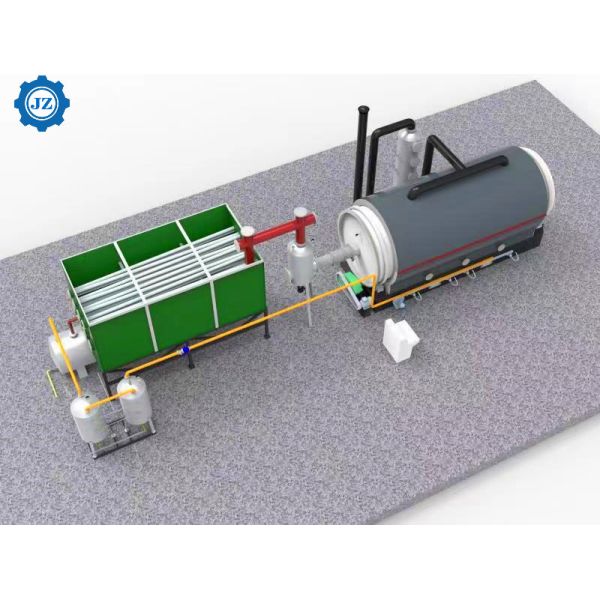 50ton Scrap Tyre Rubber Powder Pyrolysis Production Line For Fuel Oil