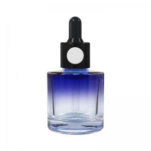 China 30ml 20ml 15ml Button Dropper Bottle Cosmetic Packaging Essential Oil Glass Bottles on sale