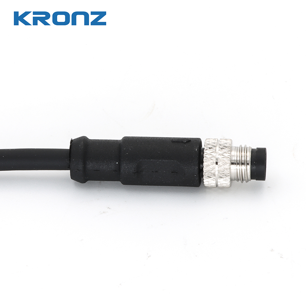 M8 Male 3-Pin A-Coded Shielded Connector Pre-Assembled PVC Cable