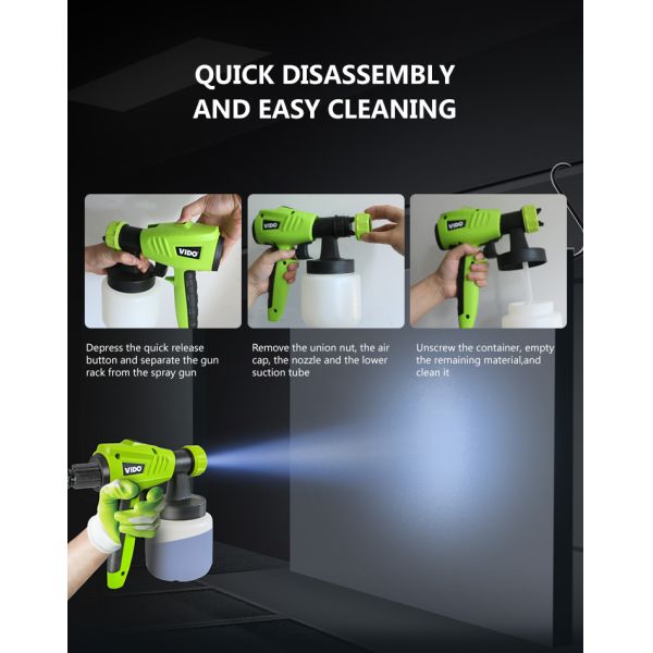 800ml 500W Spray Electric Air Blower Gun，Easy to adjust spray pattern