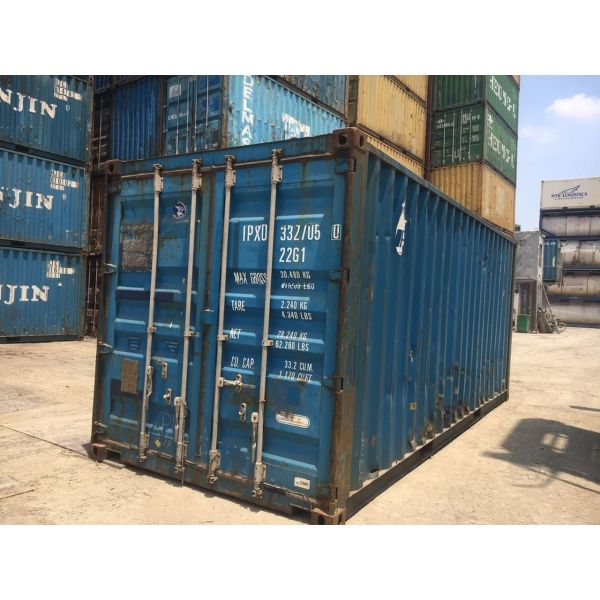 Chinese Stock Cargo Worthy 20ft Used Shipping Containers Internal Dimensions 5.899 x 2.352 x 2.393M 10 Years Around