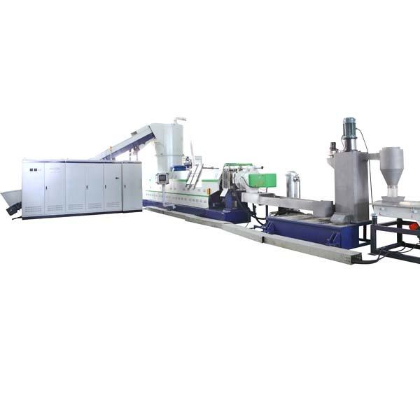 Horizontal PP PE Recycling Machine Single Stage Pelletizing Machine With Cutter