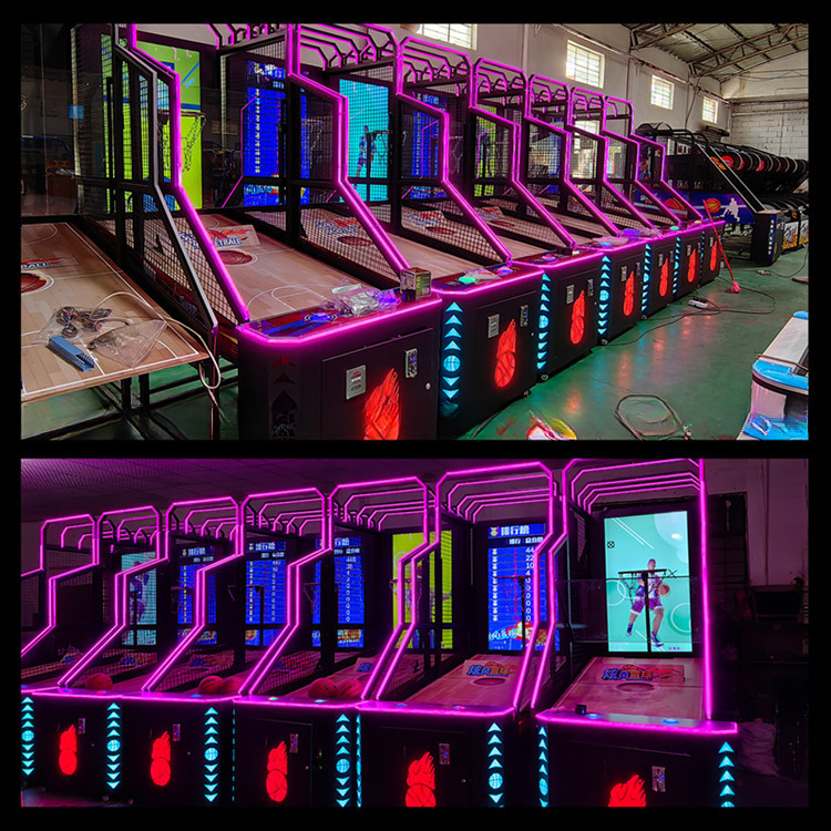 LED Large Full Size Basketball Arcade Game Machine For Fun City