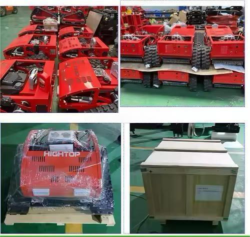 Remote Control Robotic Lawn Mower Four Wheel Working Fast Weeding