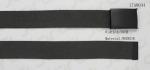 3.8cm Flat Webbing Tape Wide Web Belt With Matt. Black Painting Plate Clip