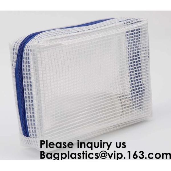 Eco friendly material documents pouch/plastic file pockets for kids,Eco friendly material PVC mesh bag, bagease, pack