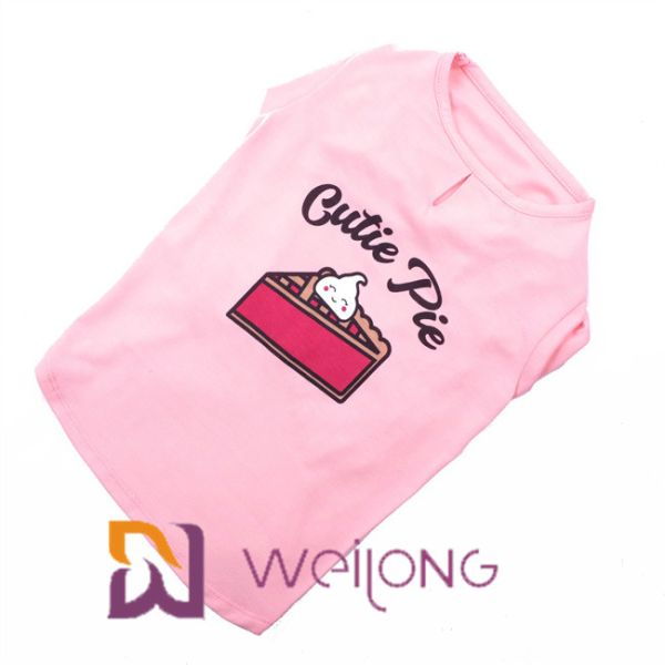 Customizable Spring / Summer T Shirts For Dogs Cotton Jersey 180G