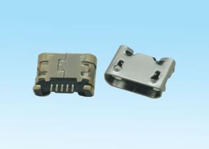 Buy cheap Silver Color USB C Connector , Micro USB Connector 6.4mm Straight Edge product
