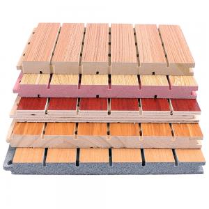 China Wood Plastic Composite PVC Wood Veneer Sound Proofing Panels Customized on sale