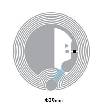 Quality Dia 21mm Electronic RFID Inlay 13.56MHZ Programmable NFC Tags With 213 Chip for sale