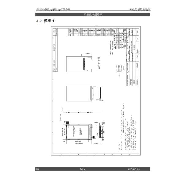 2.8 Inch TFT LCD Display Screen with R61509V Driver at and 240*400 Resolution