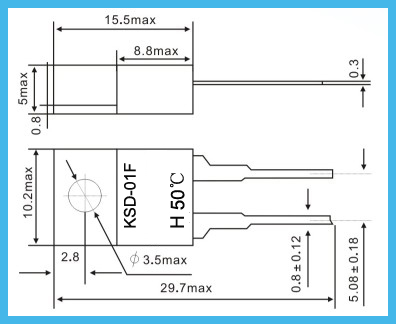 JUC 31F 120VAC Bimetallic Thermal Switch Bimetal Thermostat Temperature Control 35C